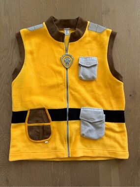 Paw Patrol Rubble Adult Fleece Vest with Pockets Costume